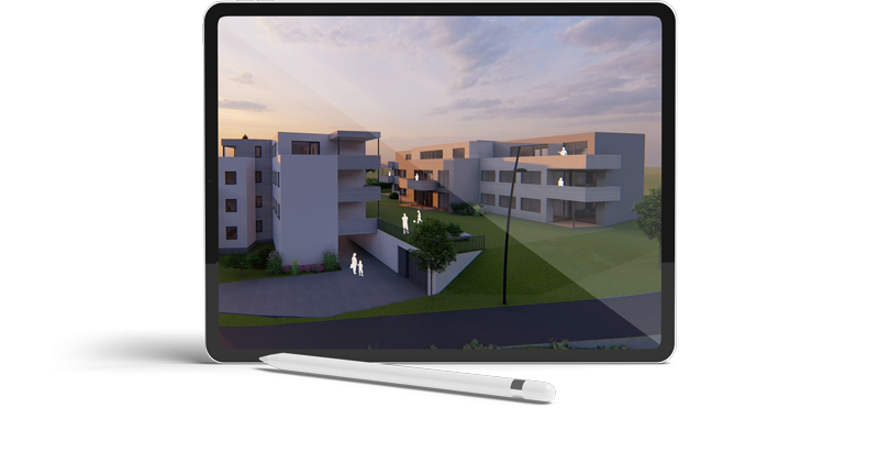 CAD-Vorschau von geplantem Objekt